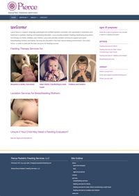 Pierce Pediatric Feeding Services website: homepage
