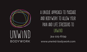 Unwind Bodyword business card